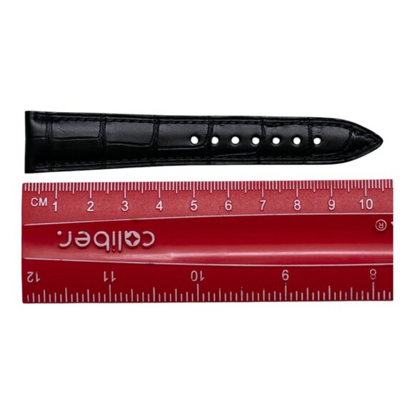 AUTHENTIC BLANCPAIN BLACK ALLIGATOR LEATHER STRAP 18 MM X 15 MM - Picture 3 of 5